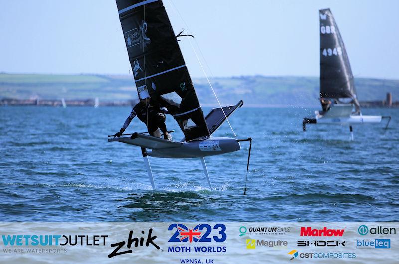 Philipp Buhl, GER 4763 on day 3 of the Wetsuit Outlet and Zhik International Moth World Championship 2023 - photo © Mark Jardine / IMCAUK