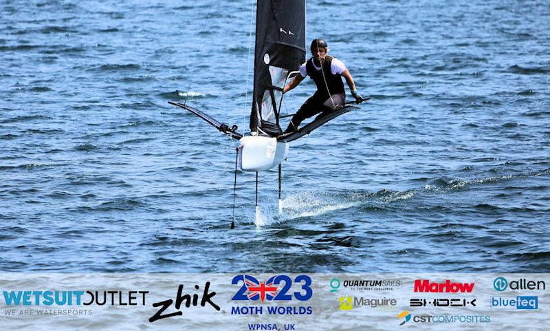 Jacob Pye, NZL 4841, on day 5 of the Wetsuit Outlet and Zhik International Moth World Championship 2023 - photo © Mark Jardine / IMCAUK