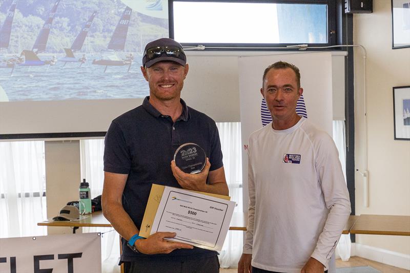 Wetsuit Outlet and Zhik International Moth World Championship 2023 Prize Giving - 2nd placed Jean-Baptiste Bernaz - photo © Phil Jackson / Digital Sailing