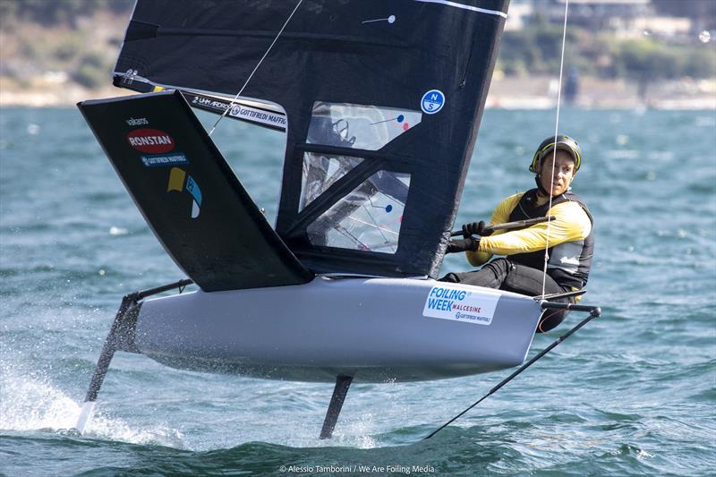 Malcesine gears up for the 2025 International Moth World Championship photo copyright Martina Orsini / We Are Foiling Media taken at Fraglia Vela Malcesine and featuring the International Moth class