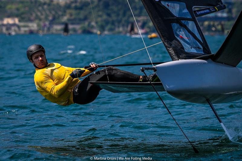 Malcesine gears up for the 2025 International Moth World Championship photo copyright Martina Orsini / We Are Foiling Media taken at Fraglia Vela Malcesine and featuring the International Moth class