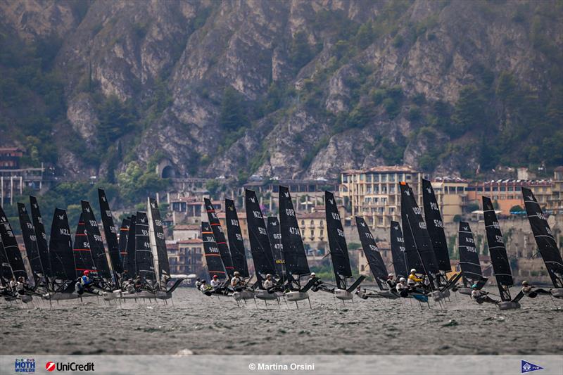International Moth Worlds at Fraglia Vela Malcesine Day 4 photo copyright Martina Orsini taken at Fraglia Vela Malcesine and featuring the International Moth class
