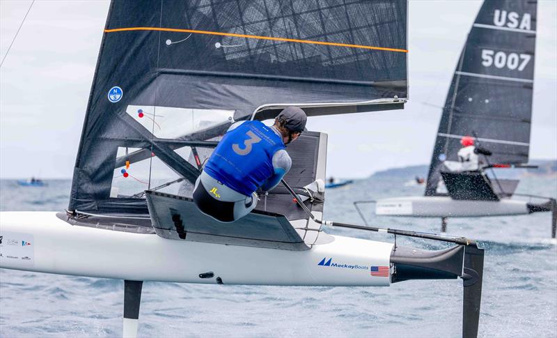 Richard Didham at the 2024 PredictWind Moth Worlds photo copyright Suellen Hurling taken at Manly Sailing Club and featuring the International Moth class