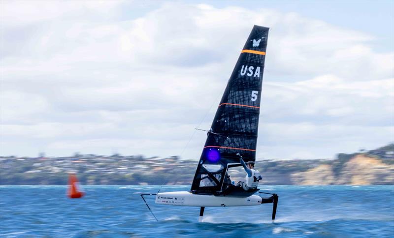 Bullet for Richard Didham - 2024 PredictWind Moth Worlds photo copyright Suellen Hurling taken at Manly Sailing Club and featuring the International Moth class
