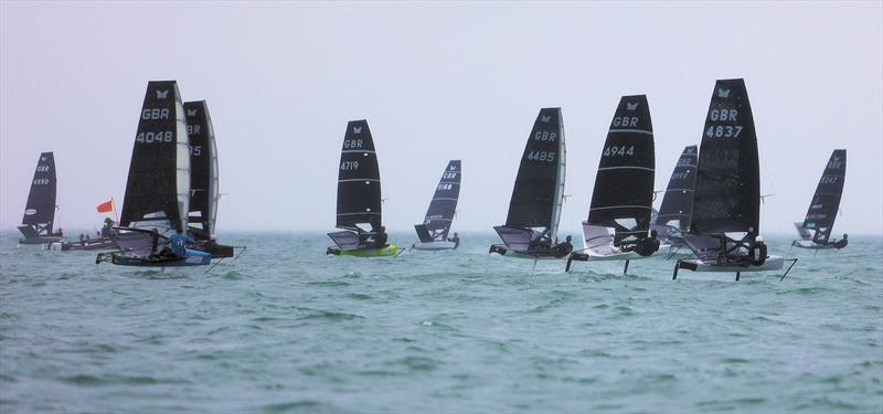 Race 10 start on Wetsuit Outlet International Moth UK Championship Day 4 photo copyright Mark Jardine taken at Royal Torbay Yacht Club and featuring the International Moth class