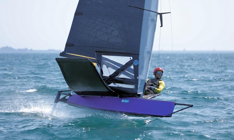 Wetsuit Outlet International Moth UK Nationals at the WPNSA Day 2 - GBR 3169 downwind during Race 1 - photo © Mark Jardine