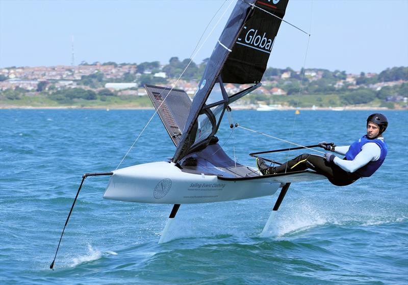 Wetsuit Outlet International Moth UK Nationals at the WPNSA Day 4 - GBR 5250 Kyle Stoneham wins Race 9 - photo © Mark Jardine