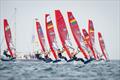 At home on Kiel's eastern shore for the first time: the iQFoils with fast-paced races © Sascha Klahn