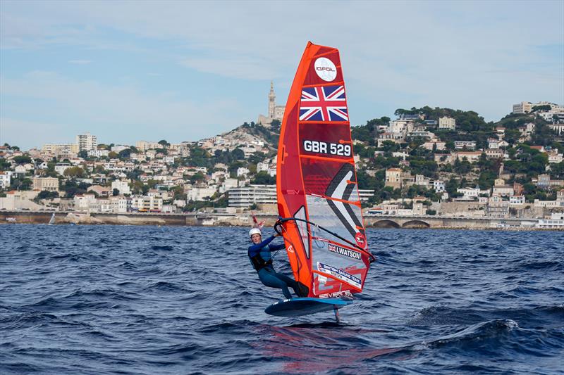 Islay Watson at the 2021 iQFOIL European Championships photo copyright Richard Aspland / British Sailing Team taken at  and featuring the iQFoil class