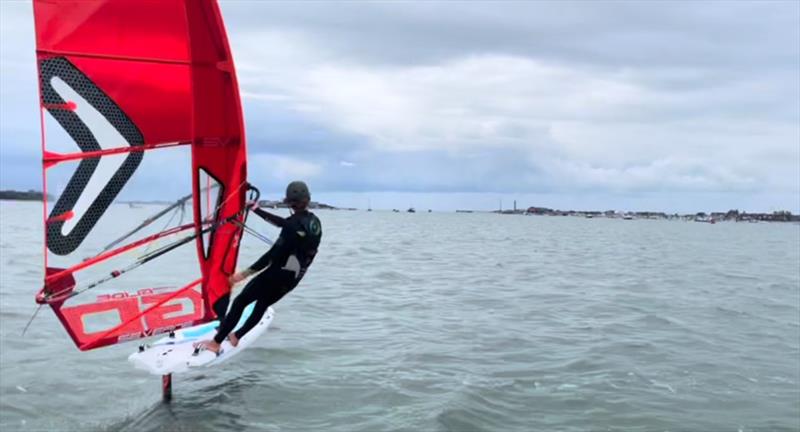 IQFoil Windsurfer at ASC Performance Academy Windfoil Pathway, Portsmouth photo copyright Andrew Simpson Foundation taken at Andrew Simpson Sailing Centre and featuring the iQFoil class