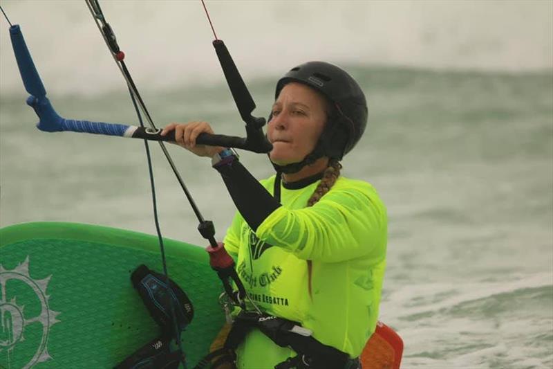 Amanda Plewes, who earned Top Female B Division, at the conclusion of a race day in the Gulf of Mexico off of Pass a Grille Beach, Florida photo copyright Donna Sue Marks taken at St. Petersburg Yacht Club, Florida and featuring the iQFoil class