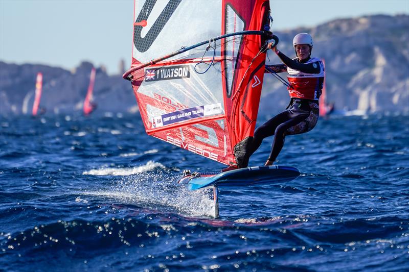 Silver for Islay Watson at the 2021 iQFOIL Europeans in Marseille photo copyright iQFOiL class association taken at  and featuring the iQFoil class