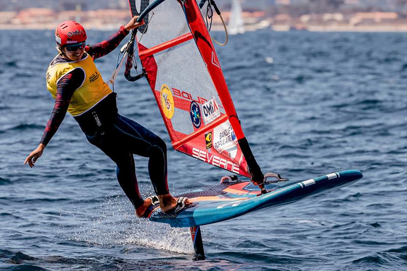 Women's iQFOil  - Day 5 - 53rd Semaine Olympique Francais, Hyeres photo copyright Sailing Energy / FFVOILE taken at COYCH Hyeres and featuring the iQFoil class