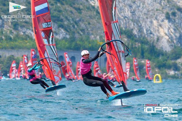 Veerle ten Have (NZL) - Day 2 European iQFoil Championships, Lake Garda, May 2022 - photo © Moan Photo
