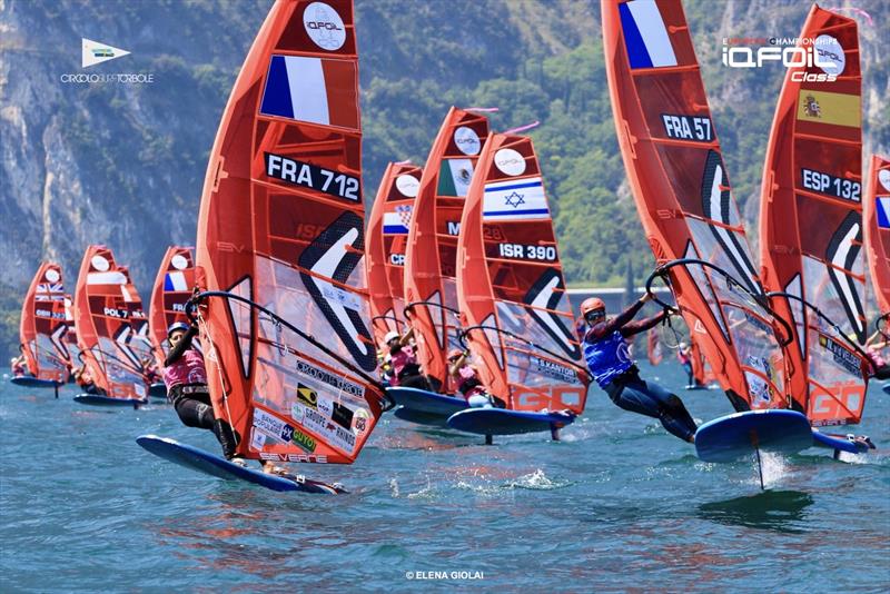 2022 iQFoil European Championships at Lake Garda photo copyright Elena Giolai taken at Circolo Surf Torbole and featuring the iQFoil class