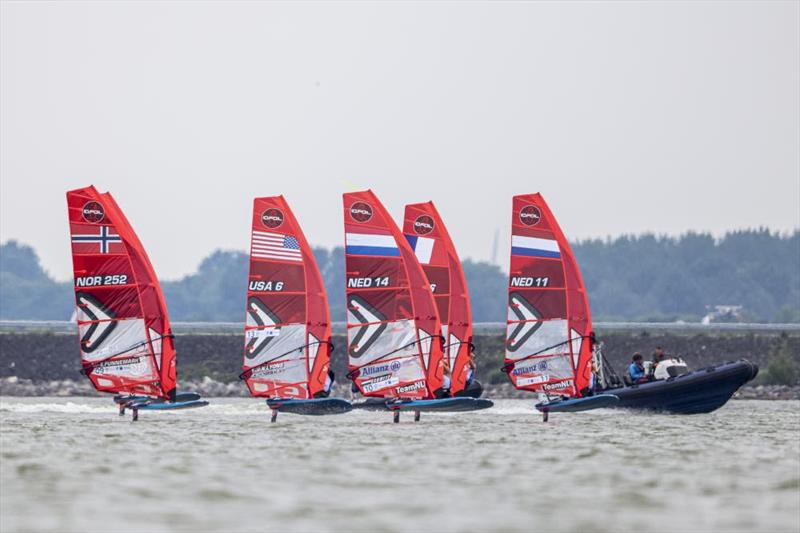 iQFOiL Men photo copyright Sailing Energy / Hempel World Cup Series Allianz Regatta taken at  and featuring the iQFoil class