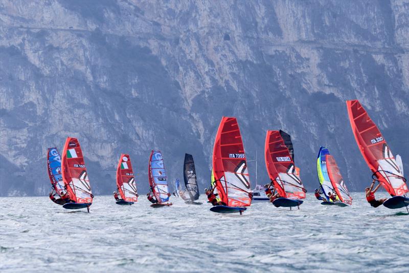 Formula Windsurfing Foil Worlds photo copyright Elena Giolai taken at Circolo Surf Torbole and featuring the iQFoil class