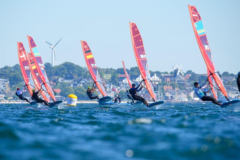 New olympic formats like in the iQ-Foil classes require a lot of flexibility from high-end regatta organizers. - photo © Sascha Klahn / Kieler Woche