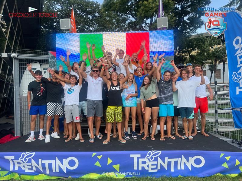 2022 iQFoil Youth and Junior International Games day 1 photo copyright Emilio Santinelli taken at Circolo Surf Torbole and featuring the iQFoil class