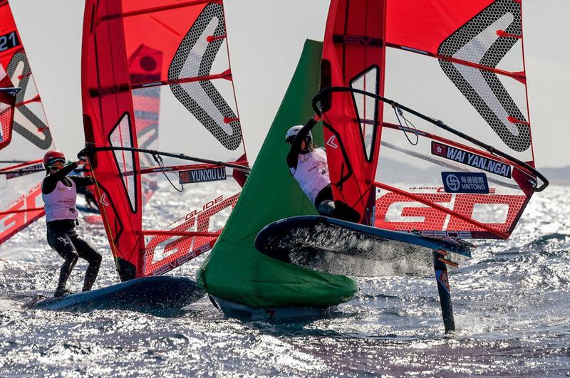 iQFOiL Lanzarote International Games 2023 - Day 1 photo copyright Sailing Energy taken at  and featuring the iQFoil class