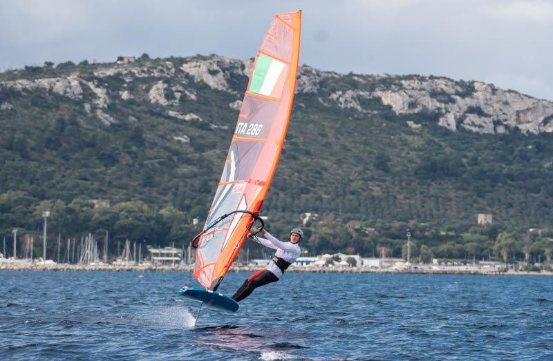 Federico Pilloni training in Cagliari, Sardinia photo copyright YCCS / Daniele Macis taken at Yacht Club Costa Smeralda and featuring the iQFoil class