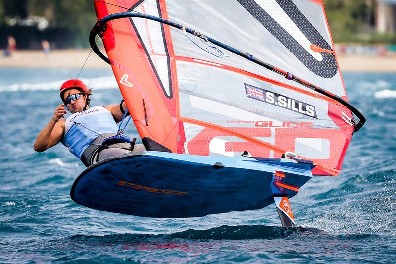 Sam Sills (GBR) at the iQFOiL Europeans photo copyright Sailing Energy / iQFOiL Class taken at  and featuring the iQFoil class