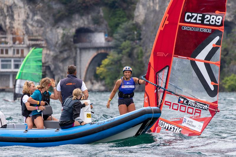 iQFoil Youth & Junior European Championships photo copyright Elena Giolai taken at Circolo Surf Torbole and featuring the iQFoil class