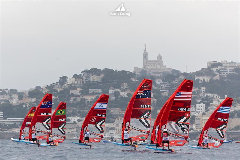 Paris 2024 Olympic Sailing Test Event - Day 4 photo copyright Sander van der Borch / World Sailing taken at  and featuring the iQFoil class