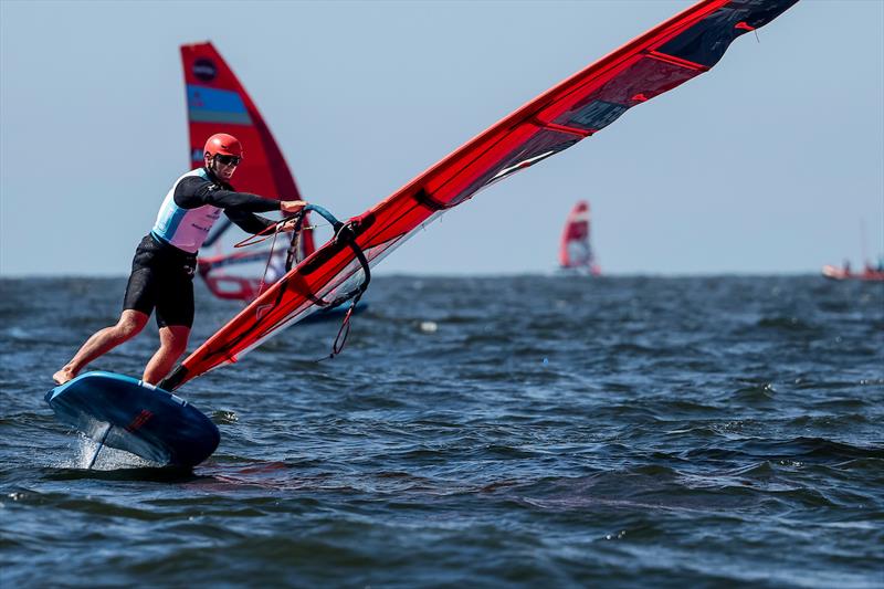 Josh Armit - NZL - iQFoil -  Day 5, 2023 Allianz Sailing World Championships, The Hague, August 15, 2023  - photo © Sailing Energy / World Sailing