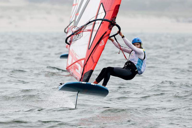 Stella Bilger - NZL - iQFoil -  Day 5, 2023 Allianz Sailing World Championships, The Hague, August 15, 2023  - photo © Sailing Energy / World Sailing