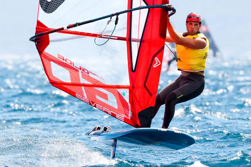 Grae Morris - French Olympic Week Regatta 2024 photo copyright Sailing Energy taken at COYCH Hyeres and featuring the iQFoil class