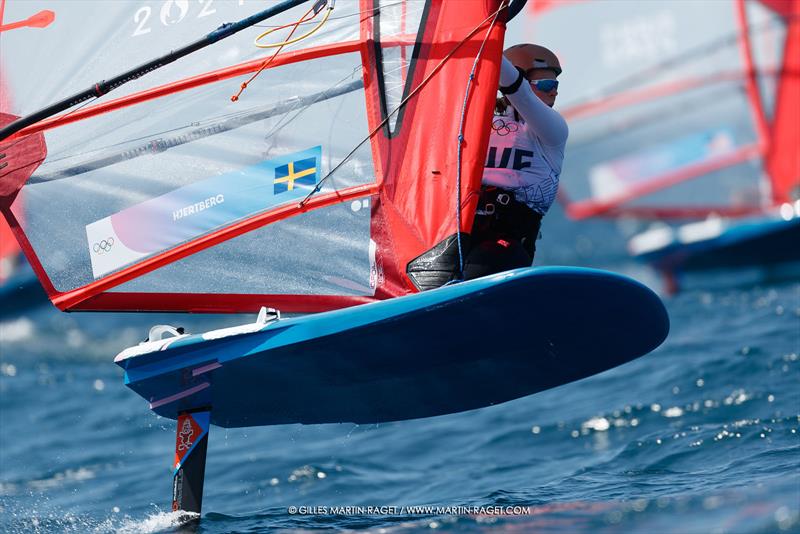 iQfoil - Olympic training - Marseille - Paris2024 Olympic Regatta - July 24, 2024 photo copyright Gilles Martin-Raget taken at Yacht Club de France and featuring the iQFoil class