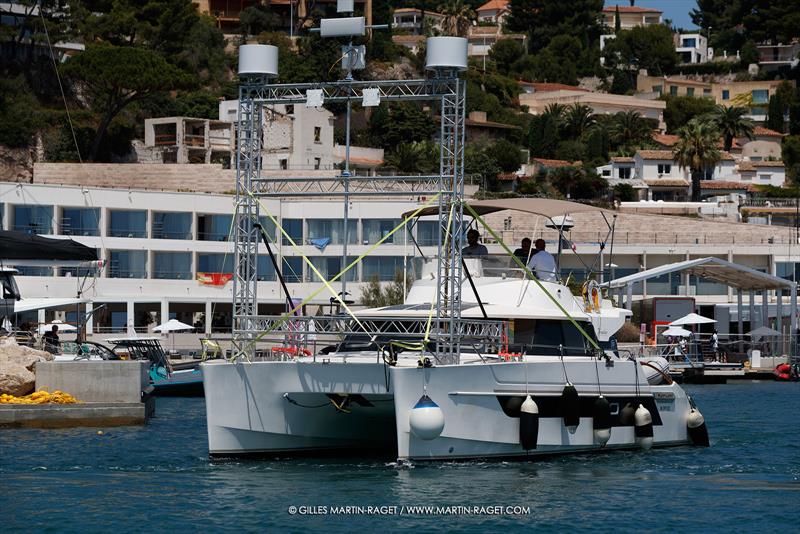 Race Committee vessel - Olympicvenue - Marseille - Paris2024 Olympic Regatta - July 24, 2024 - photo © Gilles Martin-Raget