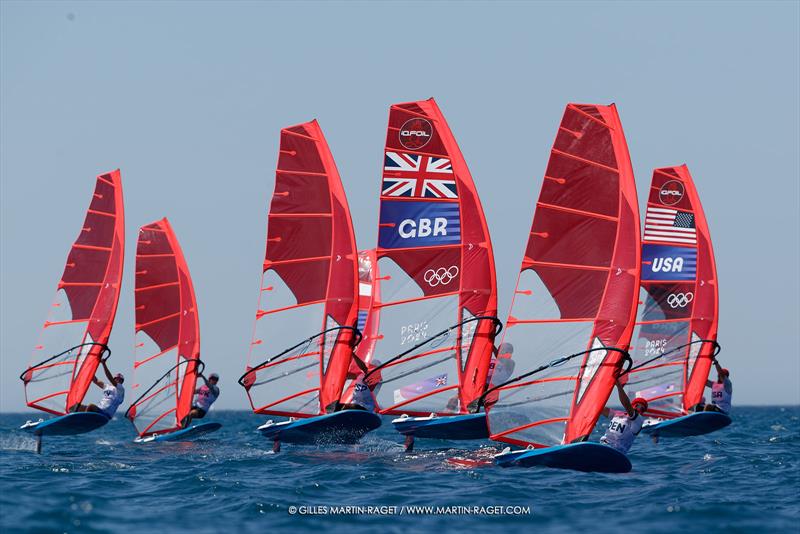iQFoil - Olympic training - Marseille - Paris2024 Olympic Regatta - July 24, 2024 photo copyright Gilles Martin-Raget taken at Yacht Club de France and featuring the iQFoil class
