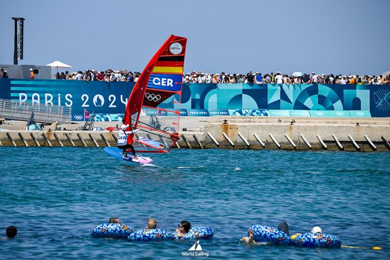 Theresa Steinlein (GER) - iQFoil - Marseille - Paris2024 Olympic Regatta - July 30, 2024 - photo © World Sailing / Jean-Louis Carli
