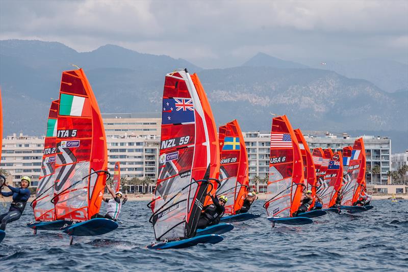iQFoil - NZL - Princess Sofia Trophy - Mallorca - March - April 2025 photo copyright Sailing Energy taken at Real Club Náutico de Palma and featuring the iQFoil class