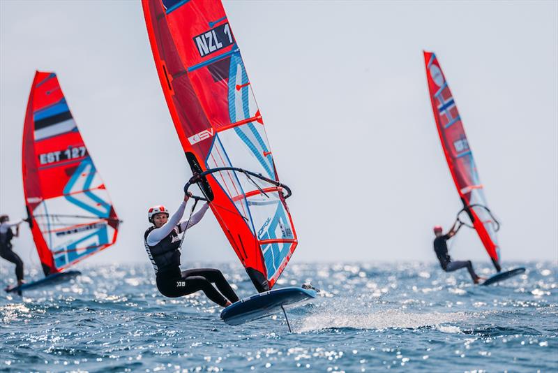 iQFoil - NZL - Princess Sofia Trophy - Mallorca - March - April 2025 photo copyright Sailing Energy taken at Real Club Náutico de Palma and featuring the iQFoil class