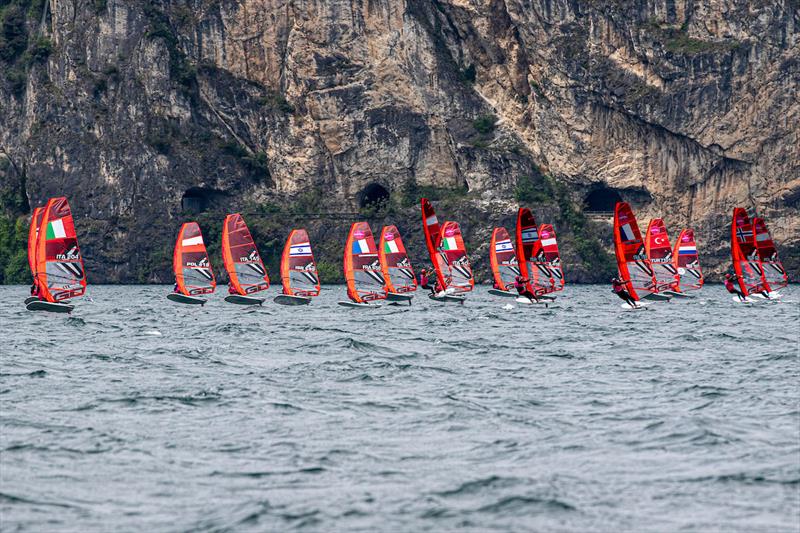 iQFOiL Youth & Junior International Games in Torbole, Italy - Day 1 photo copyright Elena Giolai taken at Circolo Surf Torbole and featuring the iQFoil class