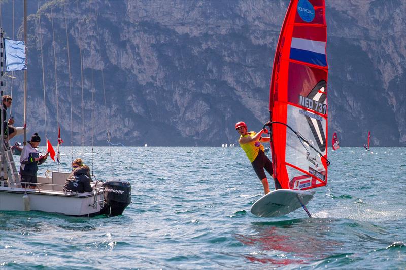 iQFOiL Youth & Junior International Games in Torbole, Italy photo copyright Elena Giolai taken at Circolo Surf Torbole and featuring the iQFoil class