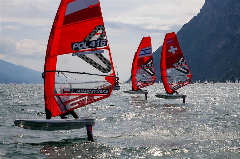 iQFOiL Youth & Junior International Games in Torbole, Italy photo copyright Elena Giolai taken at Circolo Surf Torbole and featuring the iQFoil class