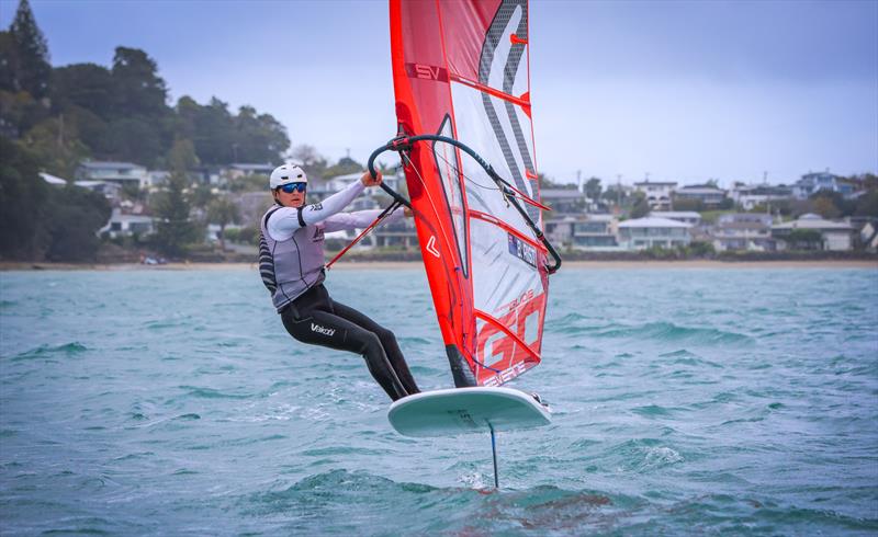 iQFoil - Predictwind Youth NZ Nationals - Manly SC - September 2025 photo copyright Insight Media taken at Manly Sailing Club and featuring the iQFoil class