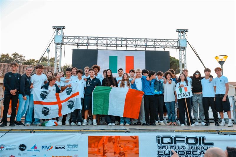iQFOiL Youth & Junior Europeans 2025 photo copyright Sailing Energy / iQFOiL International Class taken at Club Nautico Arzachena and featuring the iQFoil class