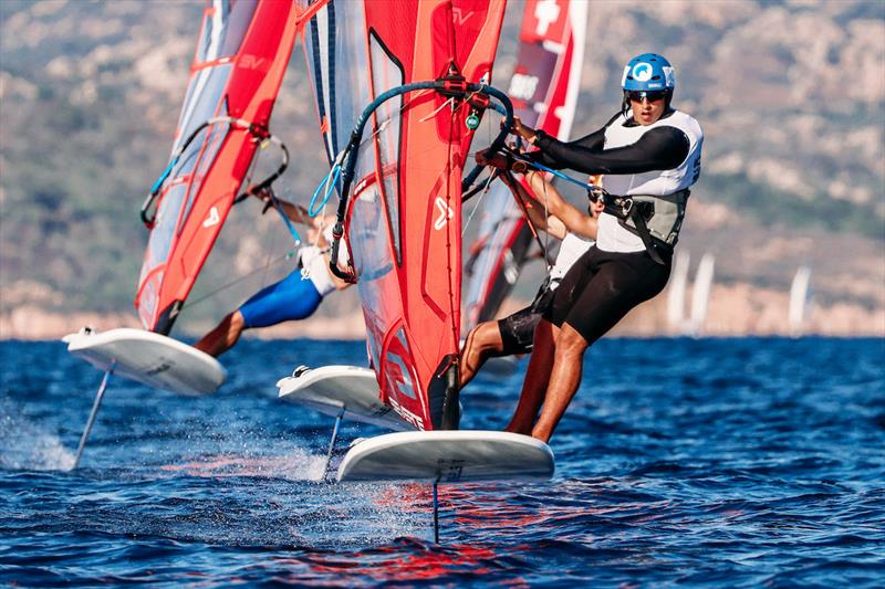2025 iQFOiL Youth & Junior European Championships - Day 1 photo copyright Sailing Energy / iQFOiL International Class taken at Club Nautico Arzachena and featuring the iQFoil class
