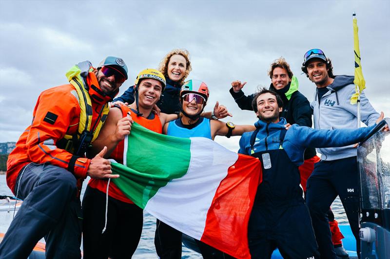 iQFOiL Youth & Junior European Championships - Day 7 photo copyright Sailing Energy / iQFOiL International Class taken at Club Nautico Arzachena and featuring the iQFoil class