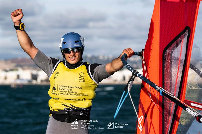 Men's iQFOiL gold for Israel's Peleg Rajuan in the Youth Sailing World Championships 2025 at Vilamoura, Portugal - photo © João Costa Ferreira / World Sailing