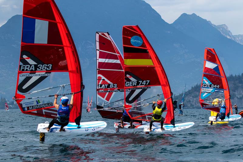 iQFOiL Youth & Junior International Games at Torbole, Lake Garda photo copyright Elena Giolai / Circolo Surf Torbole / iQFOiL International Class taken at Circolo Surf Torbole and featuring the iQFoil class
