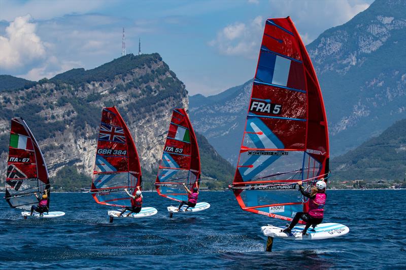 iQFOiL Youth & Junior International Games at Torbole, Lake Garda photo copyright Elena Giolai / Circolo Surf Torbole / iQFOiL International Class taken at Circolo Surf Torbole and featuring the iQFoil class