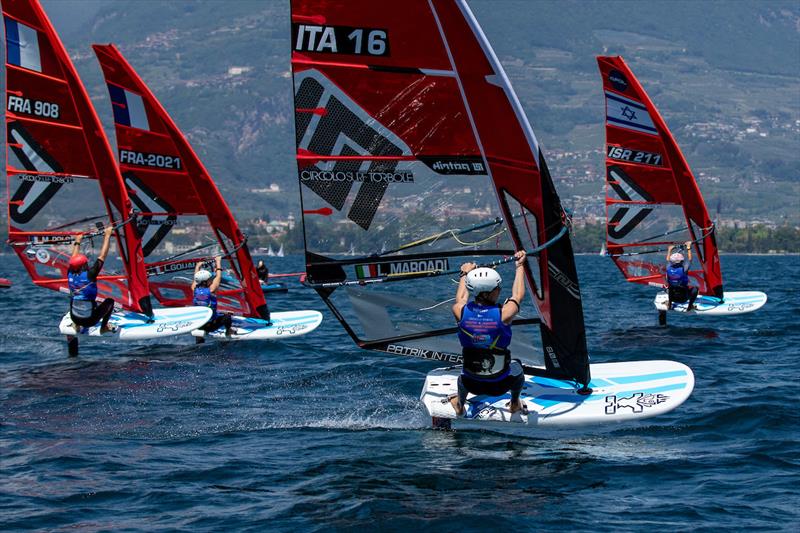 iQFOiL Youth & Junior International Games at Torbole, Lake Garda photo copyright Elena Giolai / Circolo Surf Torbole / iQFOiL International Class taken at Circolo Surf Torbole and featuring the iQFoil class