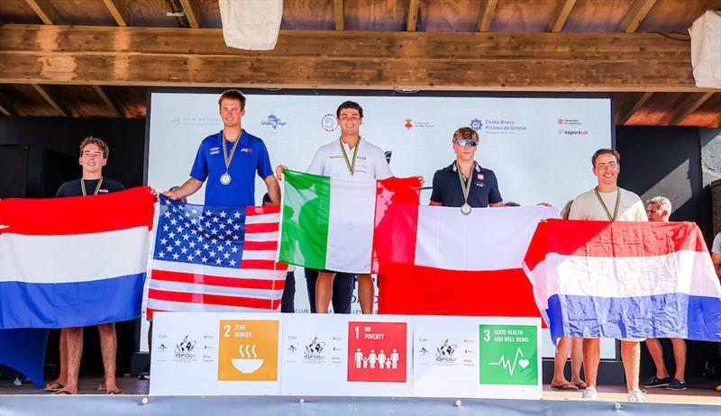 2026 iQFOiL Youth & Junior Worlds in Costa Brava Prize Giving photo copyright Sailing Energy / iQFOiL International Class taken at Club de Vela La Ballena Alegre and featuring the iQFoil class