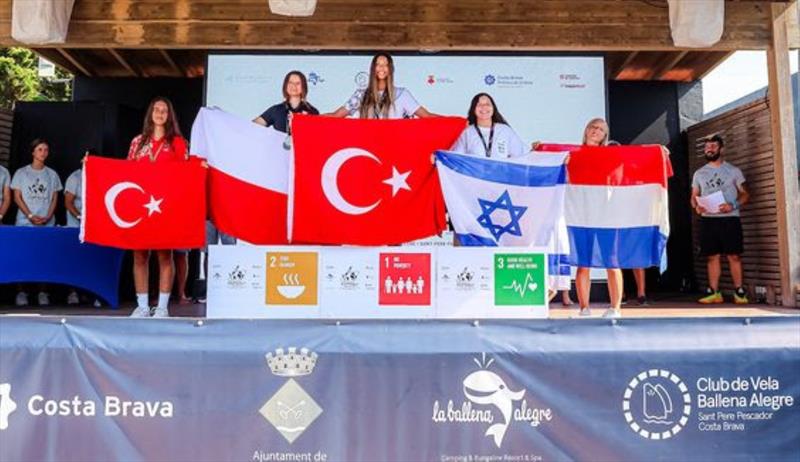 2026 iQFOiL Youth & Junior Worlds in Costa Brava Prize Giving photo copyright Sailing Energy / iQFOiL International Class taken at Club de Vela La Ballena Alegre and featuring the iQFoil class